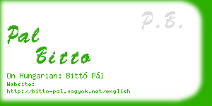 pal bitto business card